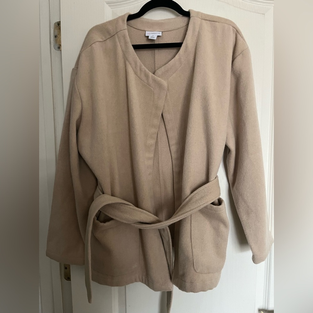 Liz Claiborne jacket.  Beige. Tie waist closure.  XL.